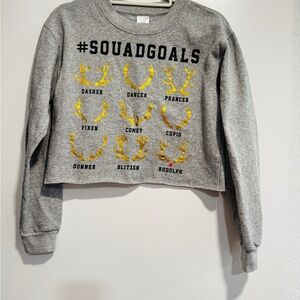 Freeze Gray and Gold Squad Goals Women's Sweater